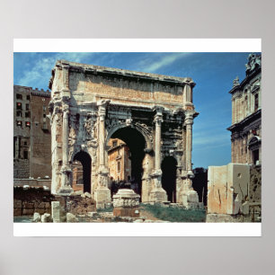Triumphale Arch van Septimius Severus, gewijd aan Poster