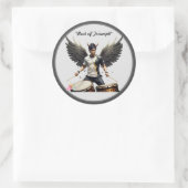 Triumphant Winged Rhythm Ronde Sticker (Tas)