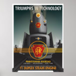 TRIUMPHS IN TECHNOLOGIE: De Pennsy T1 Poster<br><div class="desc">TRIUMPHS IN TECHNOLOGIE: een maandelijkse reeks posters. Het eerste poster van de serie is uitgerust met de stoommotor van Pennsylvania Railroad, de T1 Duplex-Drive-locomotief. Het stroomlijnontwerp is tot leven gebracht en ontworpen door Raymond Lowey. De T1 was een van de snelste locomotieven die ooit in productie werden genomen. Controleer routinematig...</div>