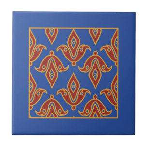 Trivet, Bourgogne, blauw, goudkoorts van de Lys Pa Tegeltje