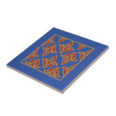Trivet, Bourgogne, blauw, goudkoorts van de Lys Pa Tegeltje (Zijkant)