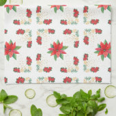 Trivet Christmas Holiday Red Poinsettia and Gold Theedoek (Gevouwen)