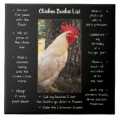 Trivet Tegel-Chicken Bucket List Tegeltje (Voorkant)
