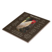 Trivet Tegel-Chicken Bucket List Tegeltje (Zijkant)