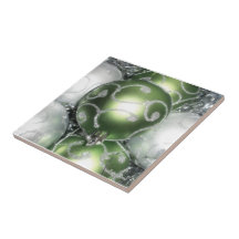 Trivet/Tegel "Green and Silver Sparkle"
