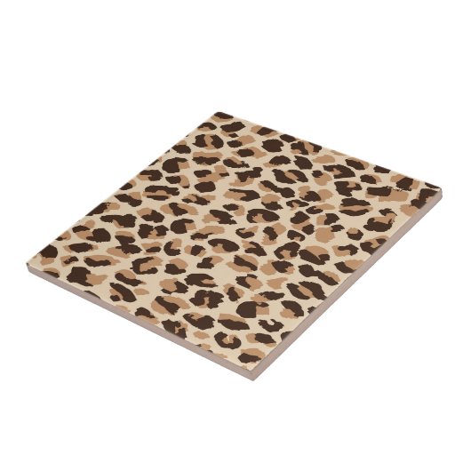 Trivet Tegel-Leopard Print Tegeltje (Zijkant)