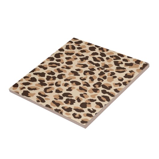 Trivet Tegel-Leopard Print Tegeltje (Zijkant)