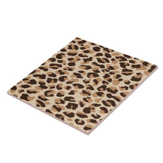 Trivet Tegel-Leopard Print Tegeltje (Zijkant)