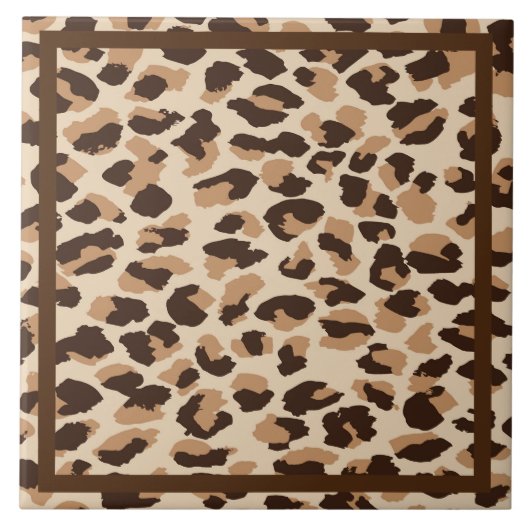 Trivet Tegel-Leopard Print Tegeltje (Voorkant)