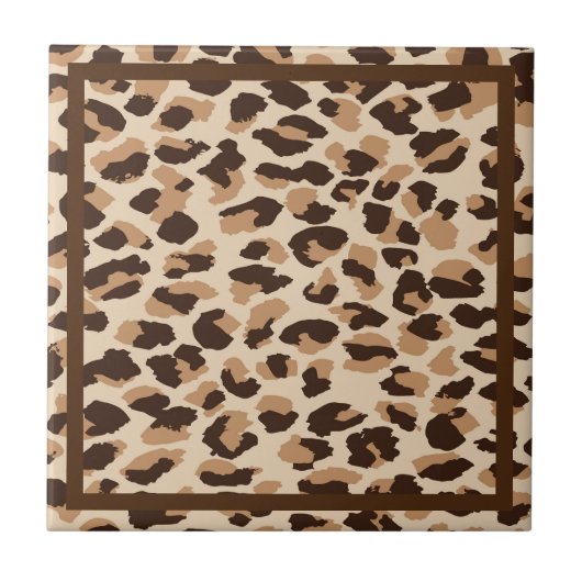 Trivet Tegel-Leopard Print Tegeltje (Voorkant)