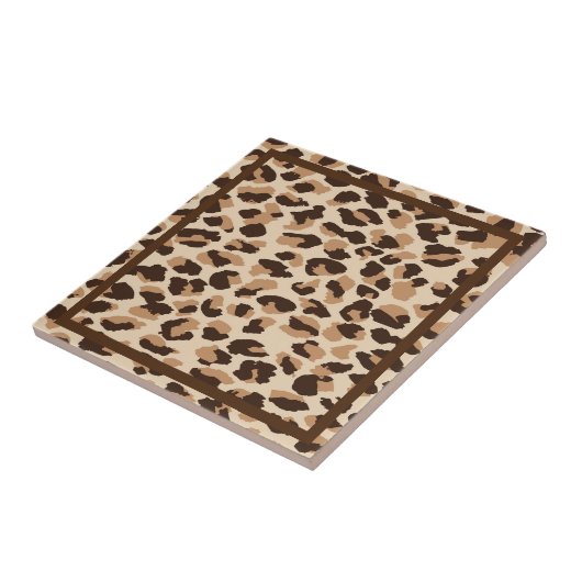 Trivet Tegel-Leopard Print Tegeltje (Zijkant)