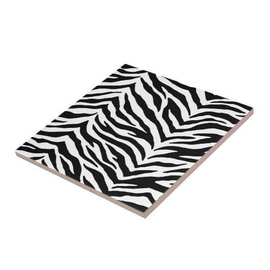 Trivet Tegel-Zebra Print Tegeltje (Zijkant)