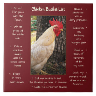 Trivet Tile-Chicken Bucket List Tegeltje
