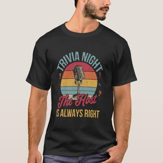 Trivia-avondpresentator T-shirt (Voorkant)