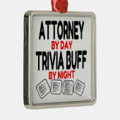 Trivia Buff Attorney Metalen Ornament (Rechts)