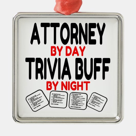 Trivia Buff Attorney Metalen Ornament (Voorkant)