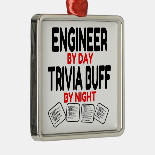 Trivia Buff Engineer Metalen Ornament (Rechts)