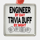 Trivia Buff Engineer Metalen Ornament (Voorkant)