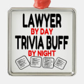 Trivia Buff Lawyer Metalen Ornament (Voorkant)