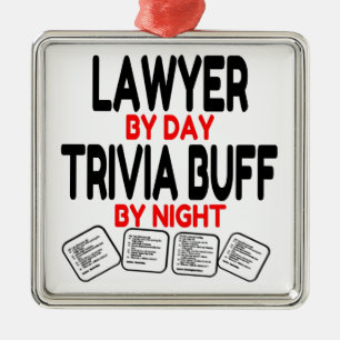 Trivia Buff Lawyer Metalen Ornament