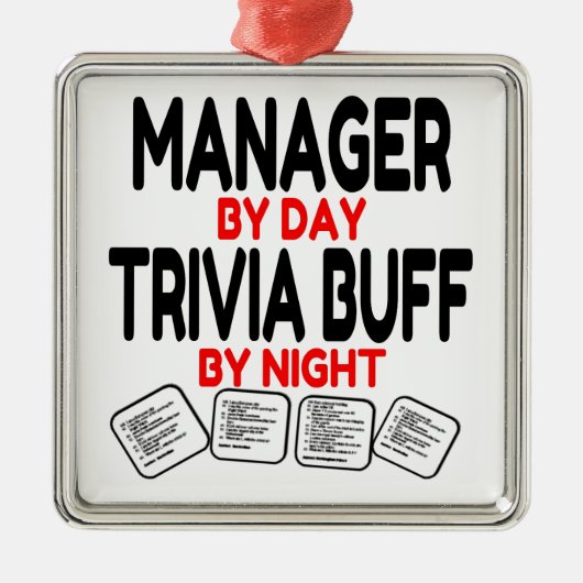 Trivia Buff Manager Metalen Ornament (Voorkant)