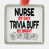 Trivia Buff Nurse Metalen Ornament (Voorkant)