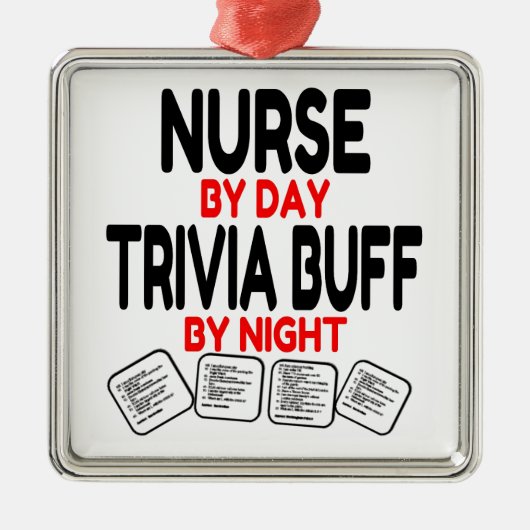 Trivia Buff Nurse Metalen Ornament (Voorkant)