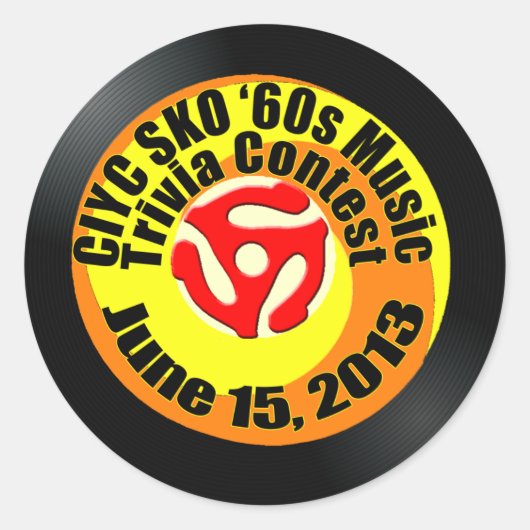 Trivia Contest 3 Ronde Sticker (Voorkant)