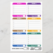 Trivia gaming 50 questions answer sheets flyer (Achterkant)