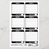 Trivia gaming 50 questions answer sheets mono flyer (Achterkant)