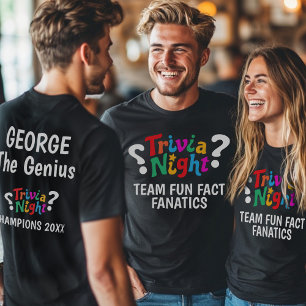 Trivia Nacht spel nacht kleurrijke team bonding T-shirt