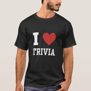 Trivia Night Facts Quiz Liefhebber Liefde Hart Coo T-shirt