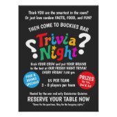 Trivia Night game night colorful fun quiz Perfect Poster (Voorkant)