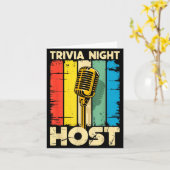 Trivia Night Host Quiz Game Entertainer Moderator  Kaart (Gele Bloem)