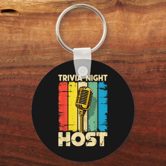 Trivia Night Host Quiz Game Entertainer Moderator  Sleutelhanger (Voorkant)