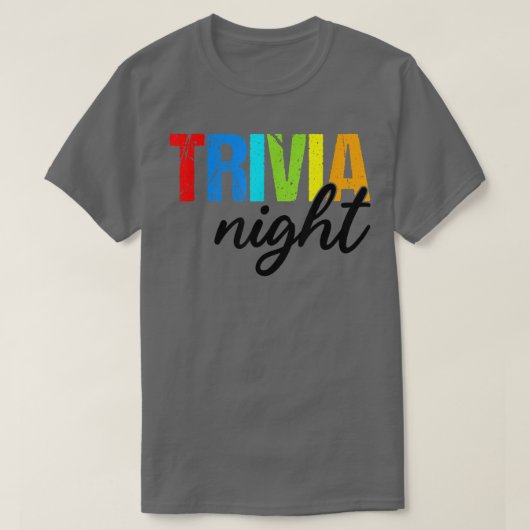Trivia NightFunny Quiz Game Enthusiast T-shirt (Design voorkant)