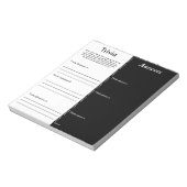 Trivia Party Game - Aangepaste vraag en antwoord Notitieblok (Linkerzijde)