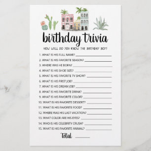Trivia Spel Hoe goed ken je de jarige jongen