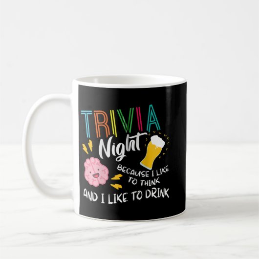 Trivia's avond wil ik graag Drink in Trivi Koffiemok (Links)