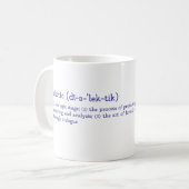 trivium dialectisch stadium koffiemok (Voorkant links)