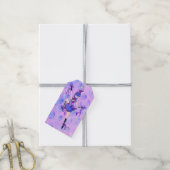 Trixie de Clown - blauwe Ballonnen Cadeaulabel (Met Touw)