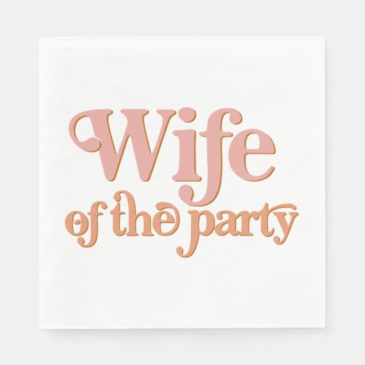 TRIXIE Retro 70's Bruid van het Feest Bachelorette Servet (Voorkant)