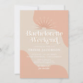 TRIXIE Retro 70's Disco Groovy Blush Bachelorette Kaart (Voorkant)