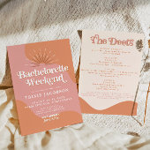 TRIXIE Retro 70's Disco Pink & Oranje Bachelorette Kaart