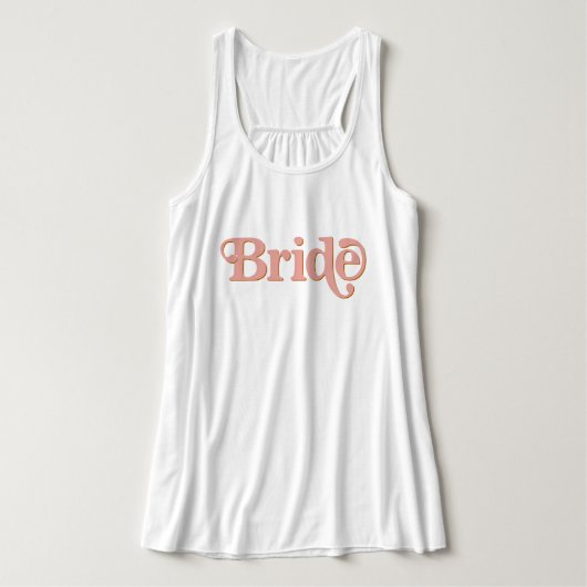 TRIXIE Retro 70's Doordrukkige en Oranje bride Tanktop (Design voorkant)