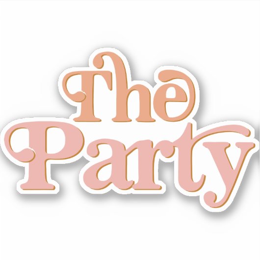TRIXIE Retro 70's Gedekte Bachelorette The Party Sticker (Voorkant)