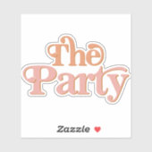 TRIXIE Retro 70's Gedekte Bachelorette The Party Sticker (Vel)
