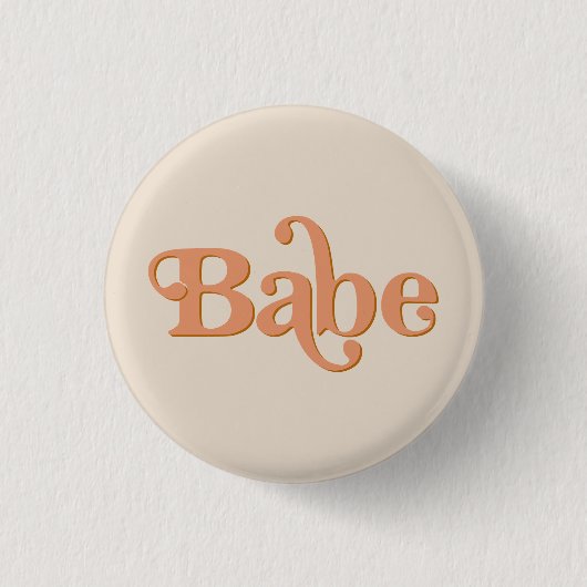 TRIXIE Retro 70's Het Feest Bruidsmeisje Babe Ronde Button 3,2 Cm (Voorkant)
