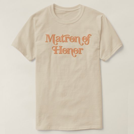 TRIXIE Retro 70's Oranje Matron of Honor T-shirt (Design voorkant)