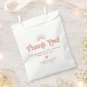 TRIXIE Retro 70's Roze en Oranje huwelijksband Bedankzakje (Geknipt)